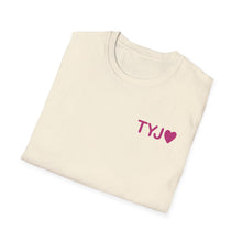 Load image into Gallery viewer, Thank You Jesus T-Shirt | Christian Faith Tee, PINK script heart