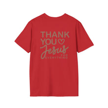 Load image into Gallery viewer, Thank You Jesus Script Tee | T-Shirt, Faith Christian Religious Typography Chocolate