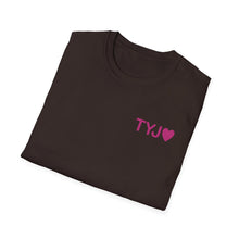 Load image into Gallery viewer, Thank You Jesus T-Shirt | Christian Faith Tee, PINK script heart