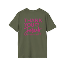 Load image into Gallery viewer, Thank You Jesus T-Shirt | Christian Faith Tee, PINK script heart
