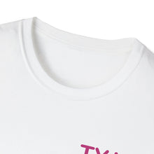 Load image into Gallery viewer, Thank You Jesus T-Shirt | Christian Faith Tee, PINK script heart