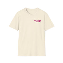Load image into Gallery viewer, Thank You Jesus T-Shirt | Christian Faith Tee, PINK script heart