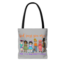 Load image into Gallery viewer, God Says You Are Youth Tote Bag, MR, Affirmation, Inspirational, Youth Gift
