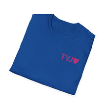 Load image into Gallery viewer, Thank You Jesus T-Shirt | Christian Faith Tee, PINK script heart
