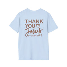 Load image into Gallery viewer, Thank You Jesus Script Tee | T-Shirt, Faith Christian Religious Typography Chocolate
