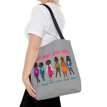 Load image into Gallery viewer, African American Teen God Says You Are Tote Bag, Affirmation, Inspirational
