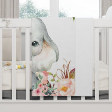 Load image into Gallery viewer, Pink Baby Elephant - Fleece Baby Blanket
