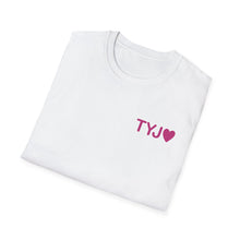 Load image into Gallery viewer, Thank You Jesus T-Shirt | Christian Faith Tee, PINK script heart
